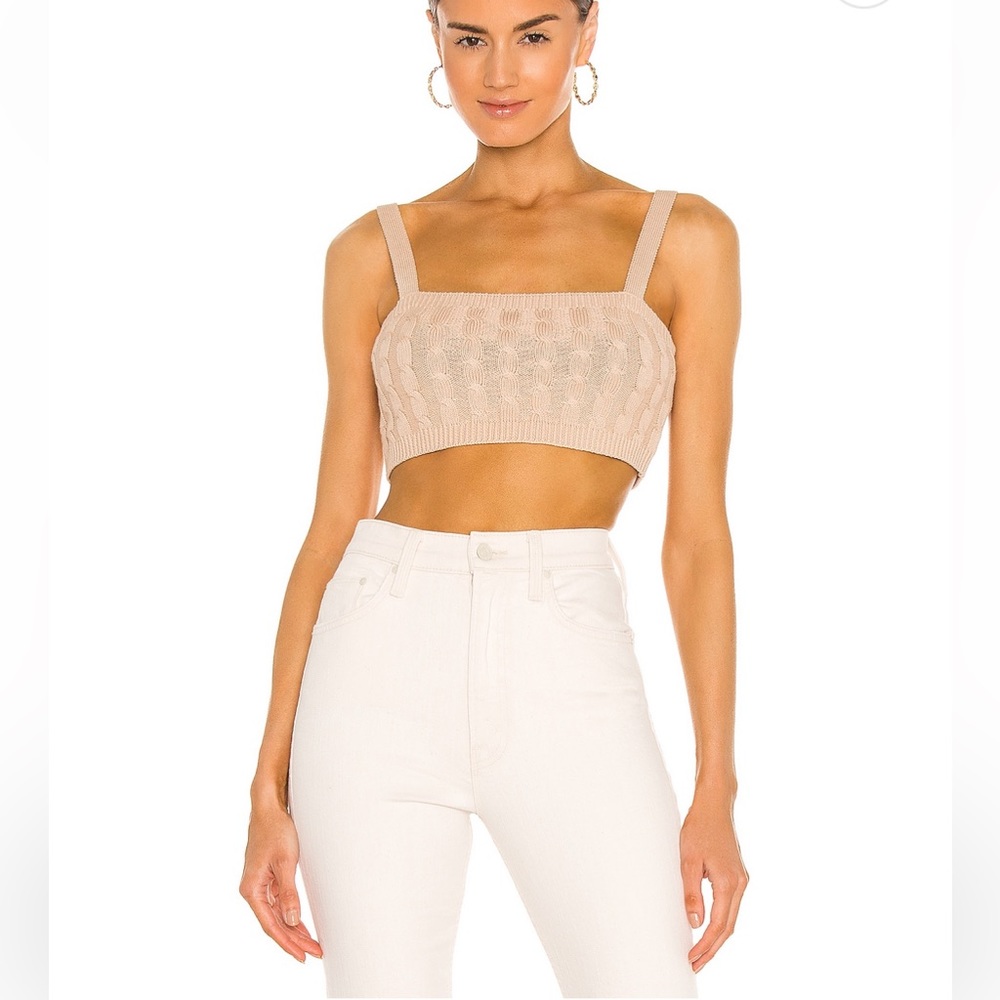 525 xRevolve Cable Tint Tank Nude Oat Color Knit